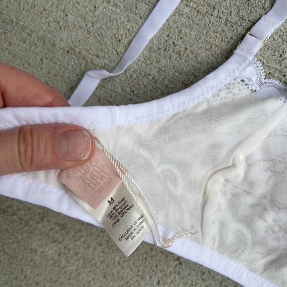 HAH by‎ Free People Demi Bra Size Medium Blanc Floral Lace Convertible Strap NEW - Picture 7 of 8